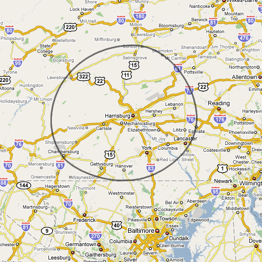 Trout Foundation Spraying Service Map